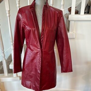 Danier Elegant Red Leather Jacket